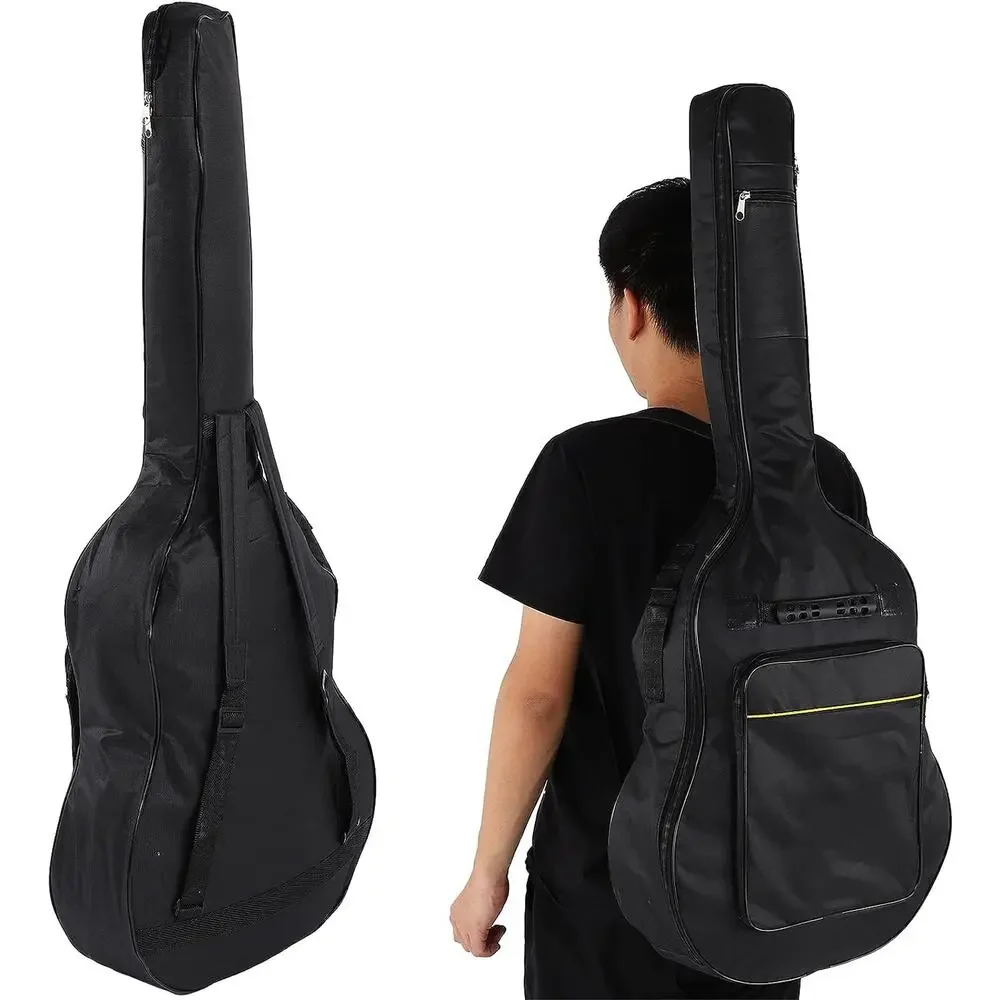 Backpack Acoustic Guitar Bag 0.3 Inch Thick Padding Waterproof Dual 38 39 Inch
